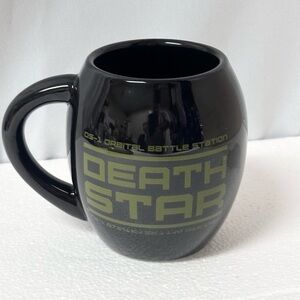 Star Was Death Star Oval Mug Black DS-1 Central Battle Station Lucas Film Vandor